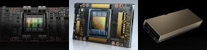 Three NVIDIA GPU chips
