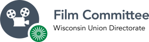 An image of a movie projector with the words "Film Committee, Wisconsin Union Directorate"