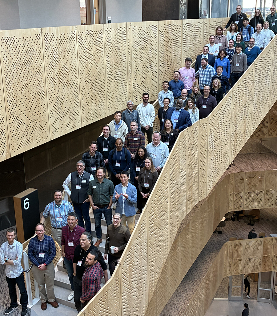 Group photo of American Family Insurance business leaders with UW–Madison researchers