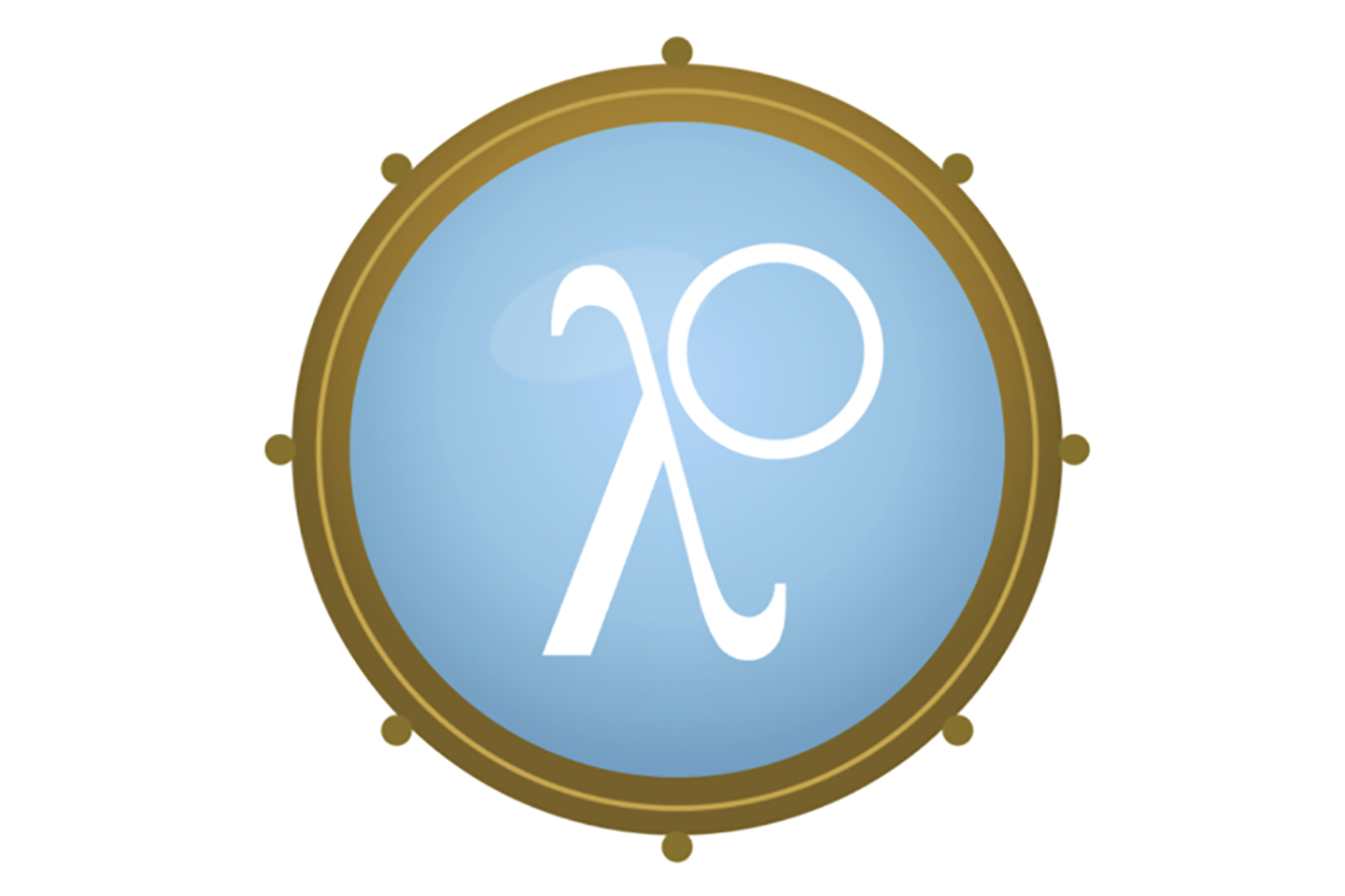 A circle with the Greek lambda symbol and the letter O.